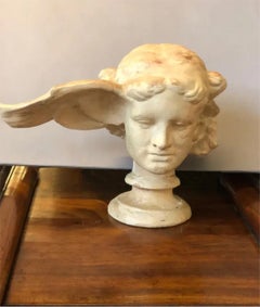 Classic Winged Head Plaster Sculpture