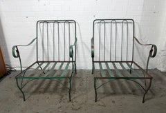 Classic Woodard / Salterini Iron Garden , Patio Lounger Chairs, wonderful patina