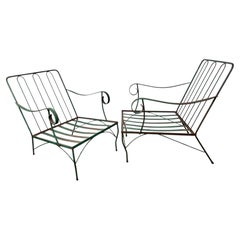 Classic Woodard / Salterini Iron Garden , Patio Lounger Chairs, wonderful patina