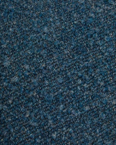 Classic Wool Linen Blend Bouclé Pillow in Blue 60x50 cm.