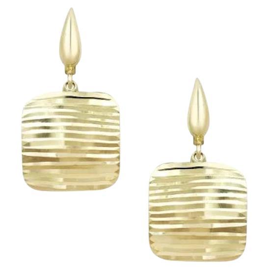 Classic Yellow 14k Gold Earrings  for Her For Sale