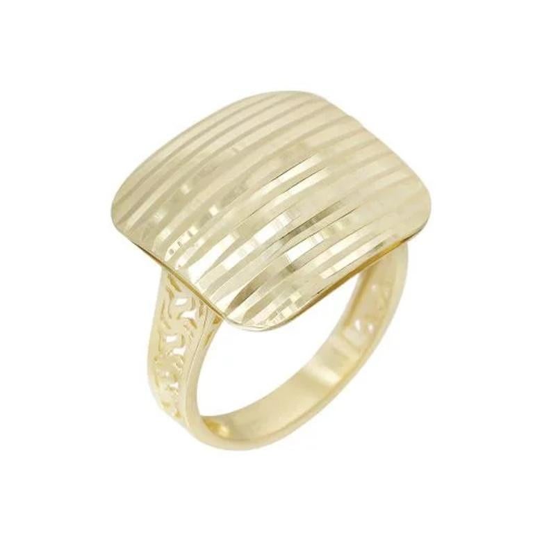 Classic Yellow 14k Gold Ring  for Her In New Condition For Sale In Montreux, CH