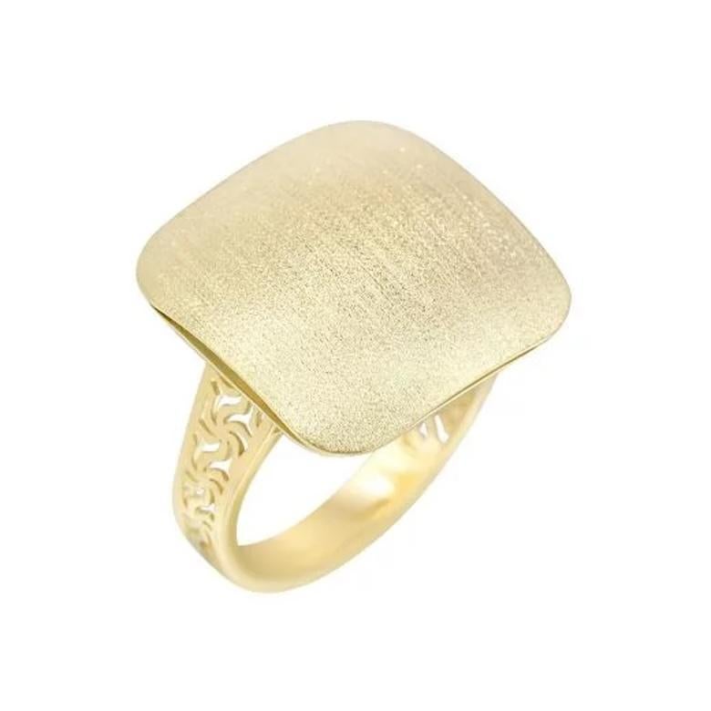 Women's Classic Yellow 14k Gold Ring  for Her For Sale