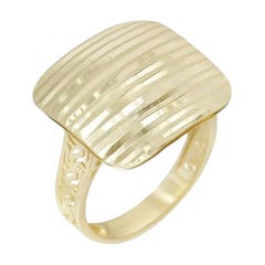 Bague en or 14k jaune Classic  pour elle