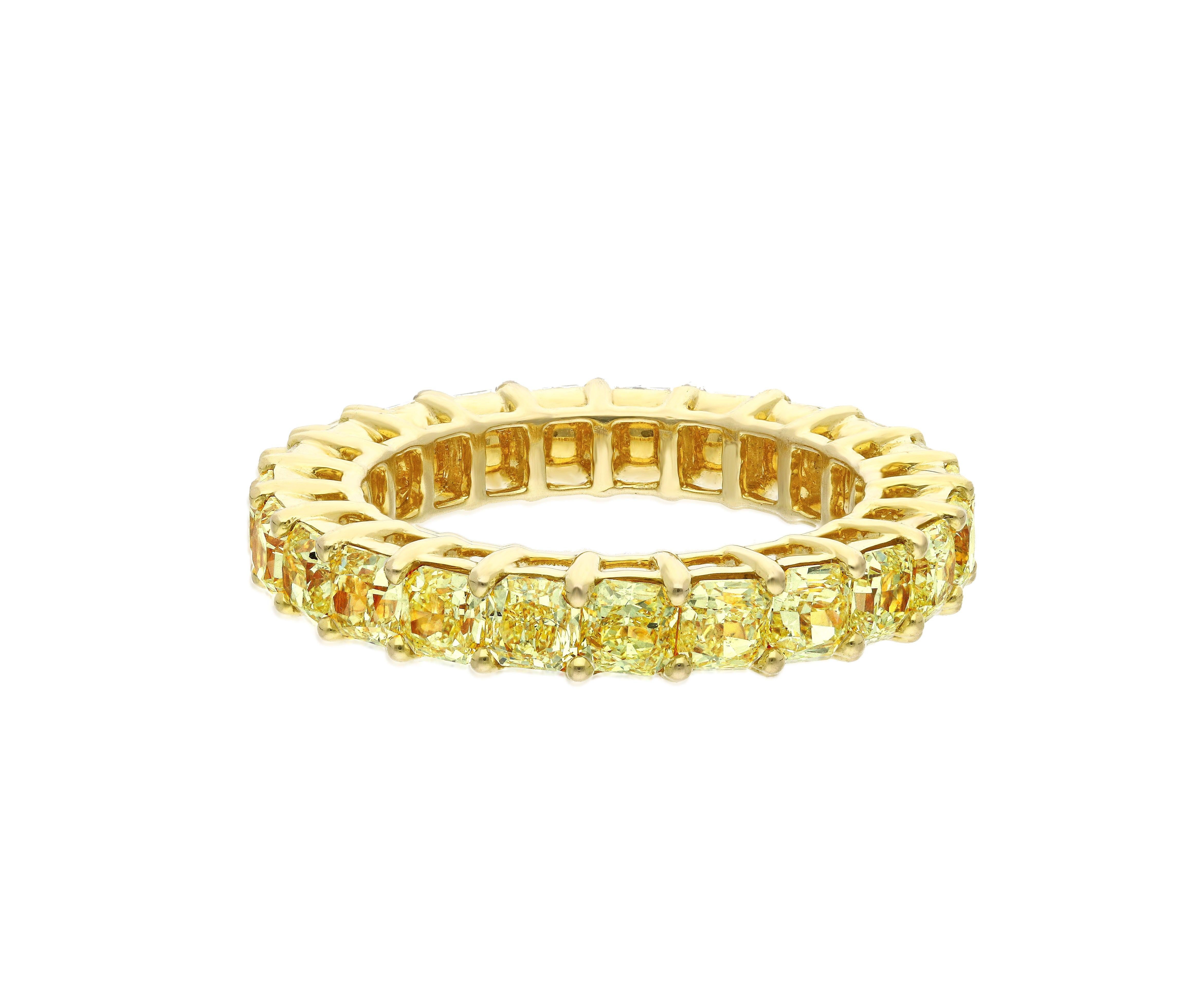 For Sale:  Classic Yellow Eternity Band, 3.92 Carat 2