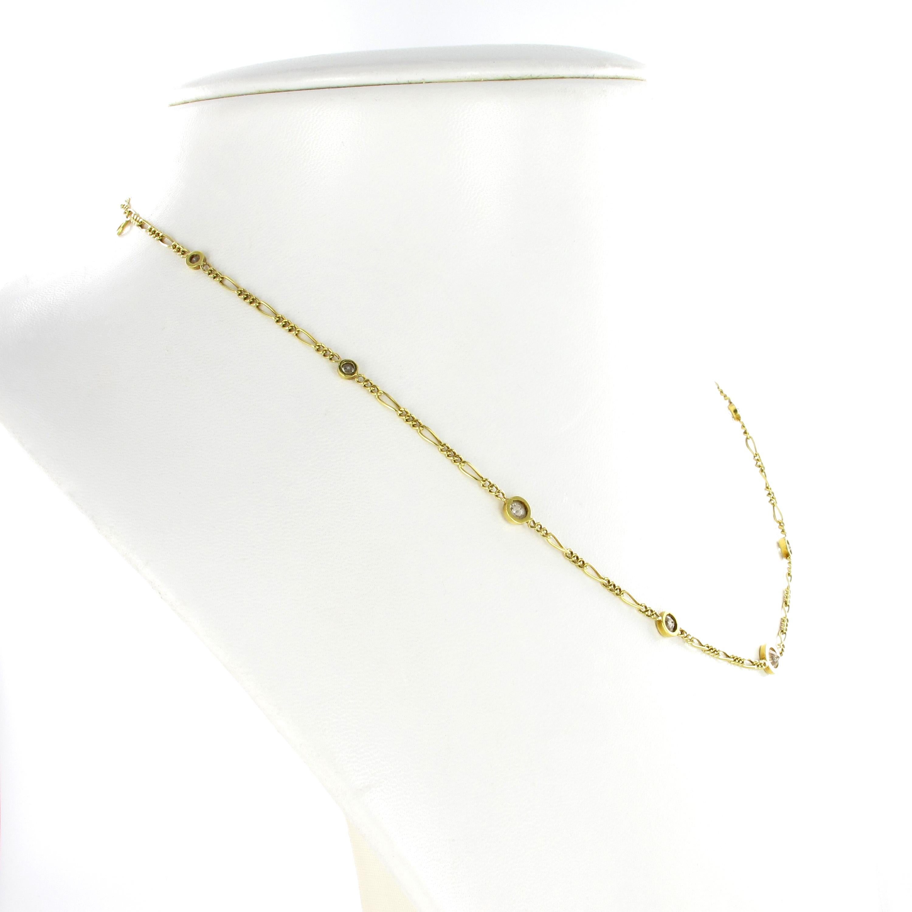 Classic Yellow Gold Diamond Necklace In Good Condition In Lucerne, CH