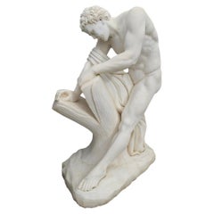 Classic 1990 Statue espagnole de Milo de Croton sculptée à la main d'après Edme Dumont
