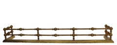 Classical 19th C.  Brass Fireplace Fender