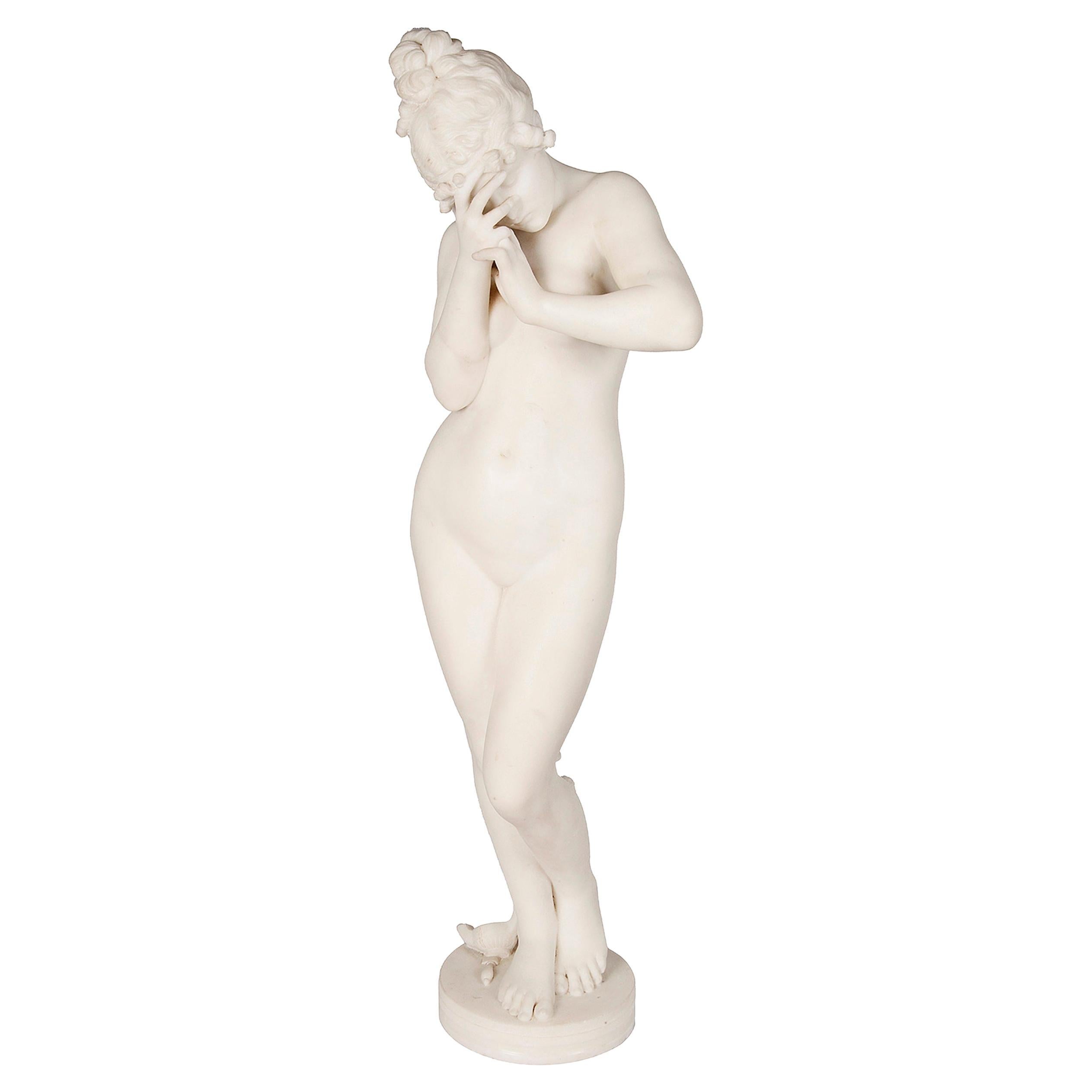 Classical 19th Century Carrera Marble Nude