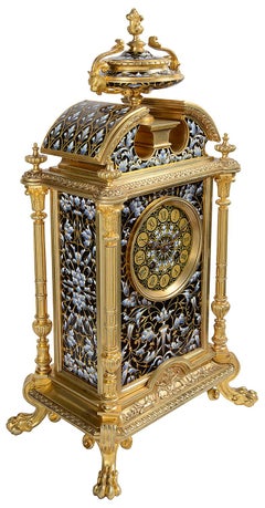 Classical 19th Century French Enamel Mantel Clock