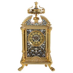 Classical 19th Century French Enamel Mantel Clock