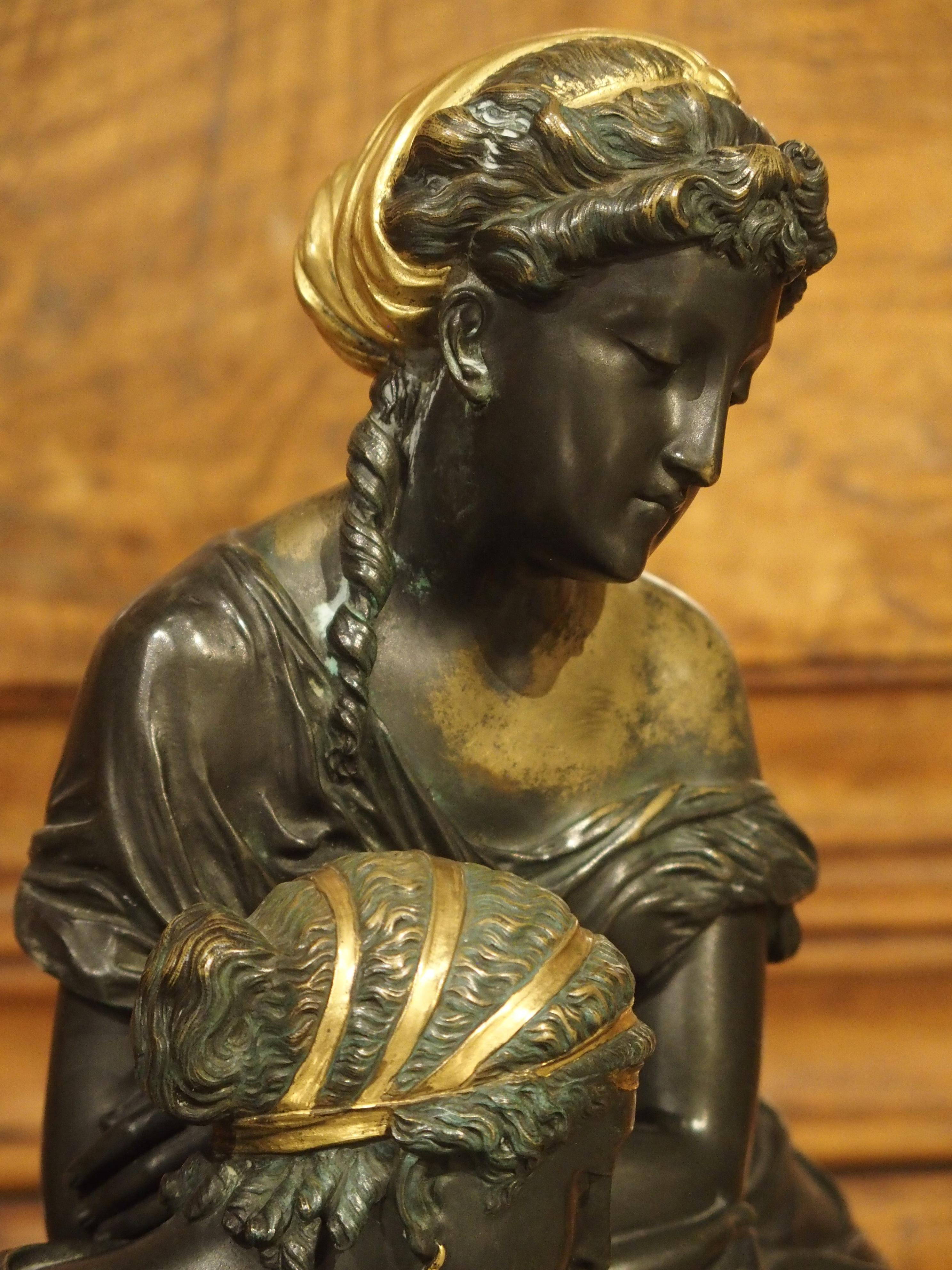 Classical 19th Century Gilt and Patinated Bronze Figural Group from France 11
