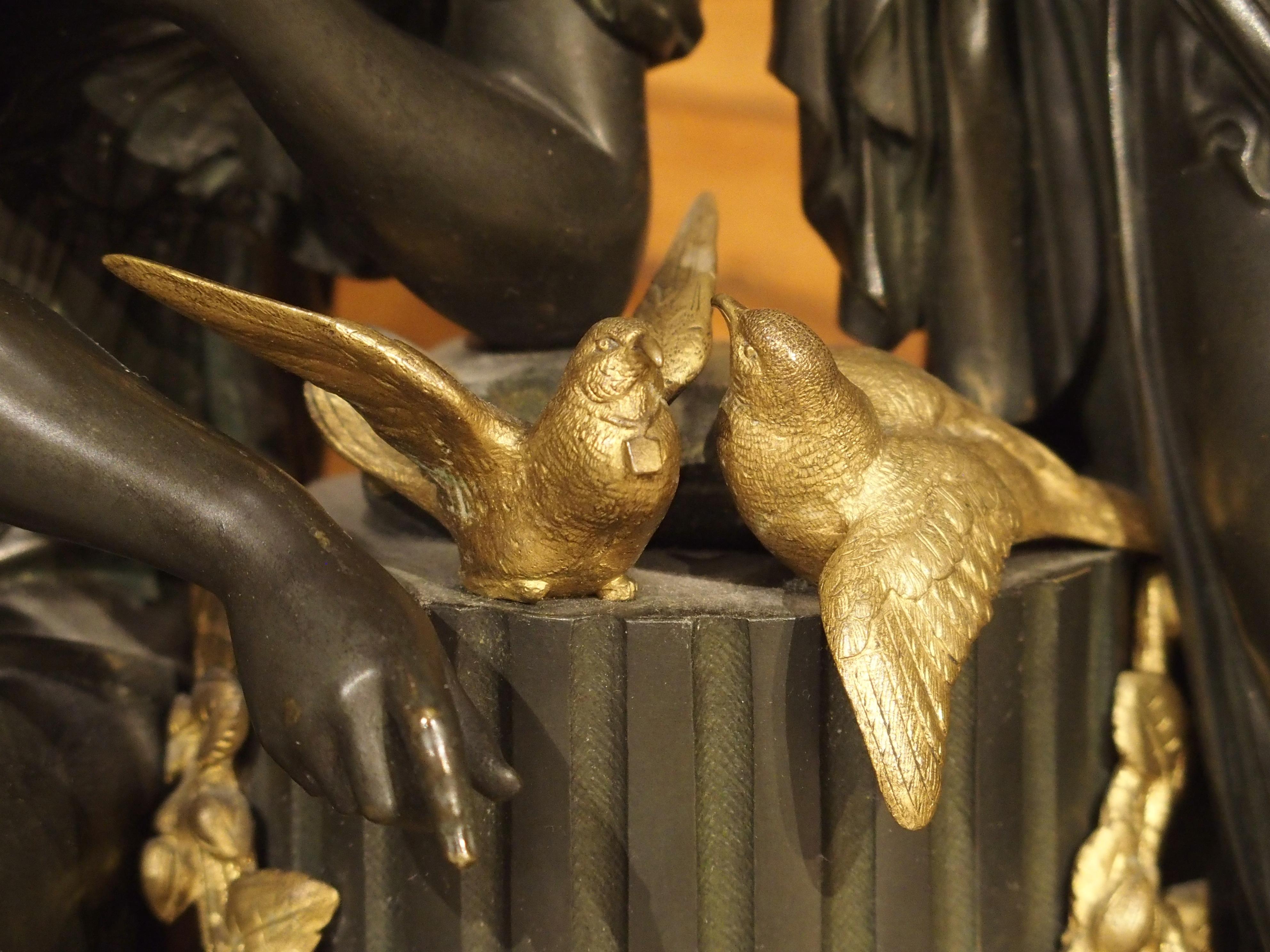 Classical 19th Century Gilt and Patinated Bronze Figural Group from France 2