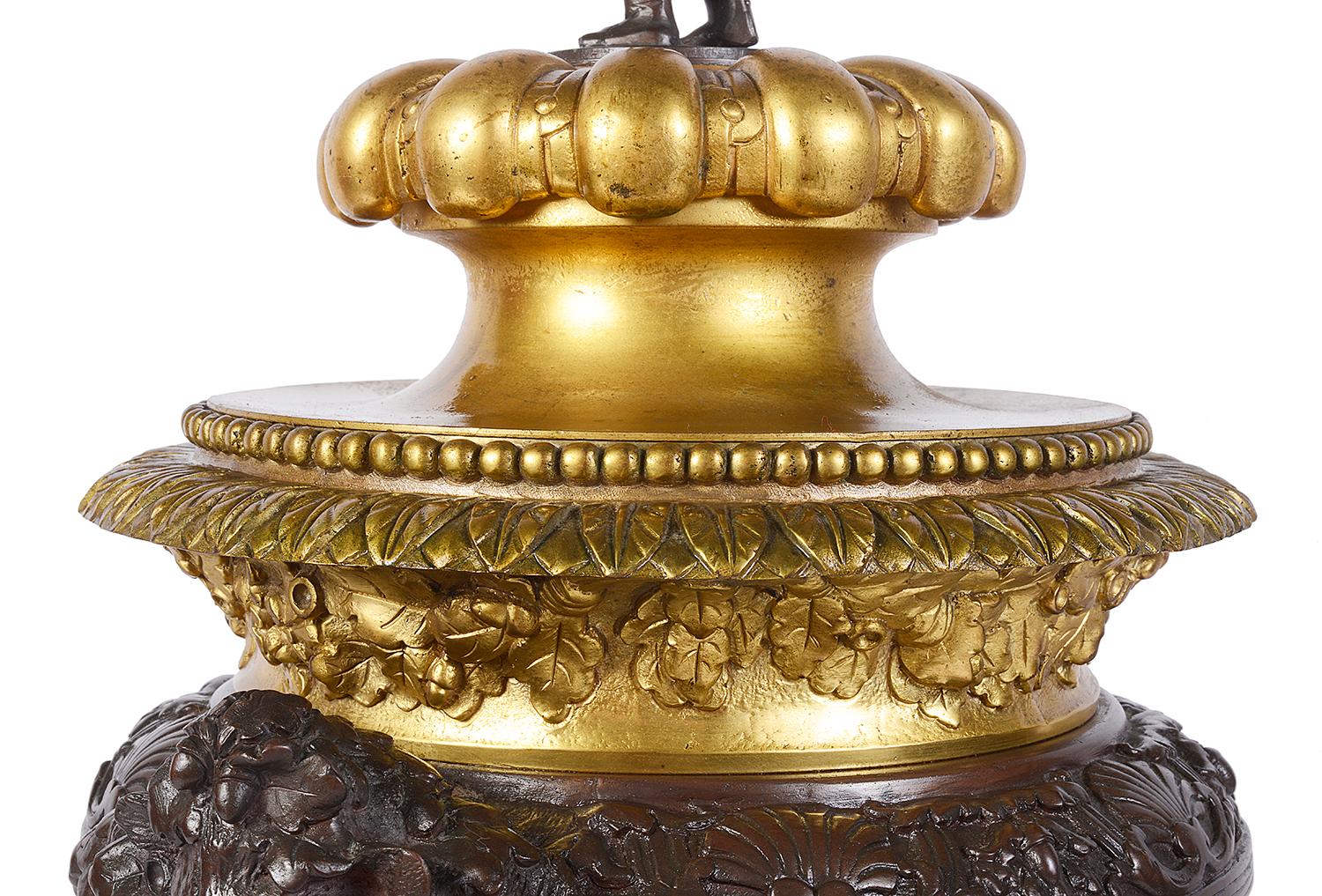 Classical 19th Century Italian Bronze Urn For Sale 3