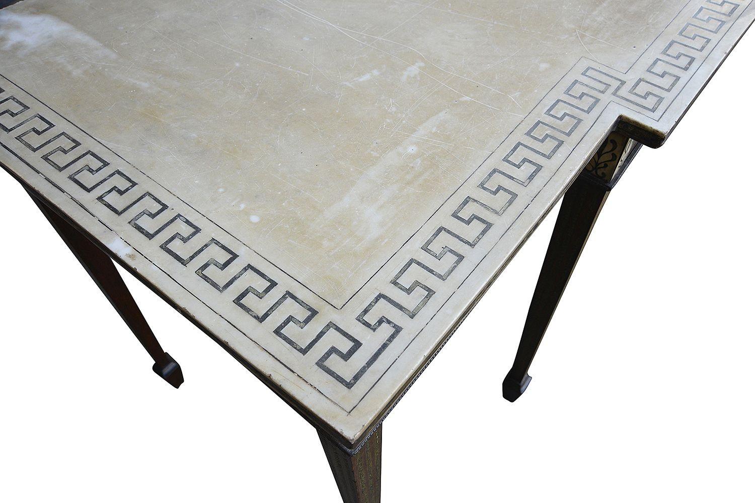 Classical 19th Century Marble Topped Console Table In Good Condition For Sale In Brighton, Sussex