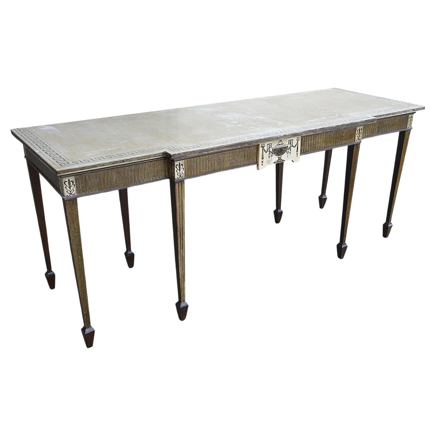 Classical 19th Century Marble Topped Console Table For Sale