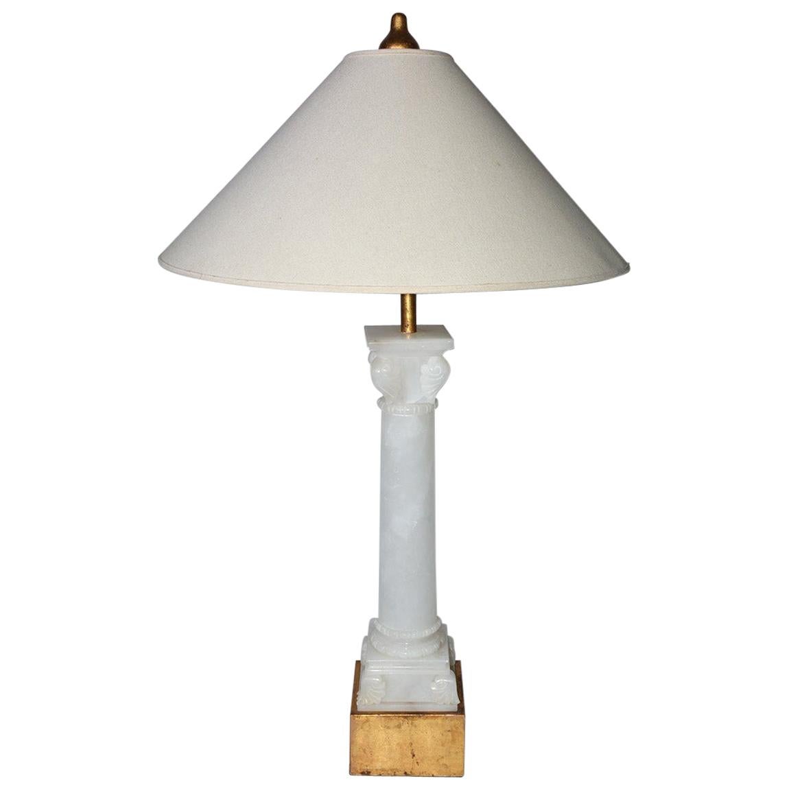 Classical Alabaster Column Lamp