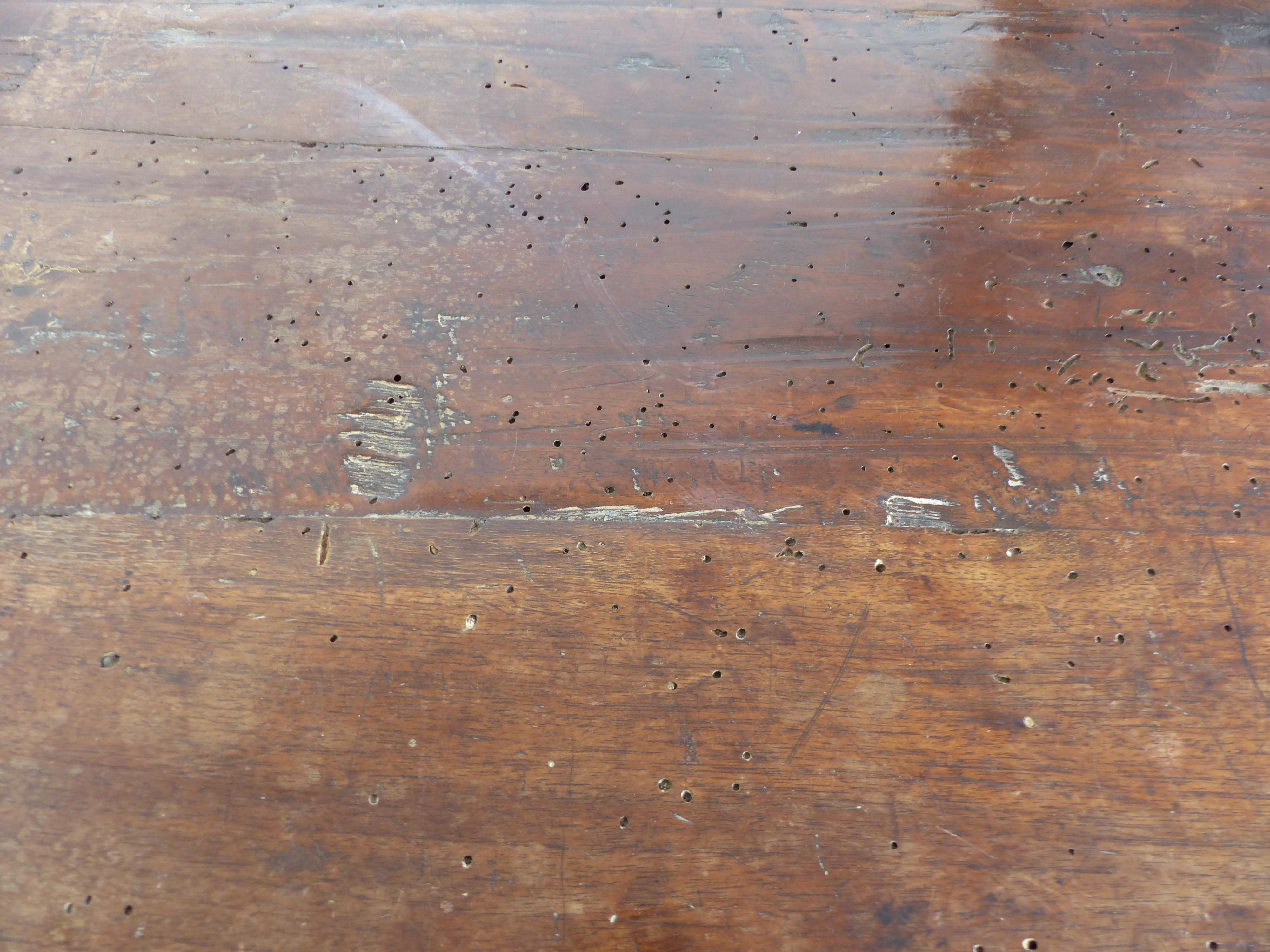 Classical Antique Library Center Table with Ionic Columns 2