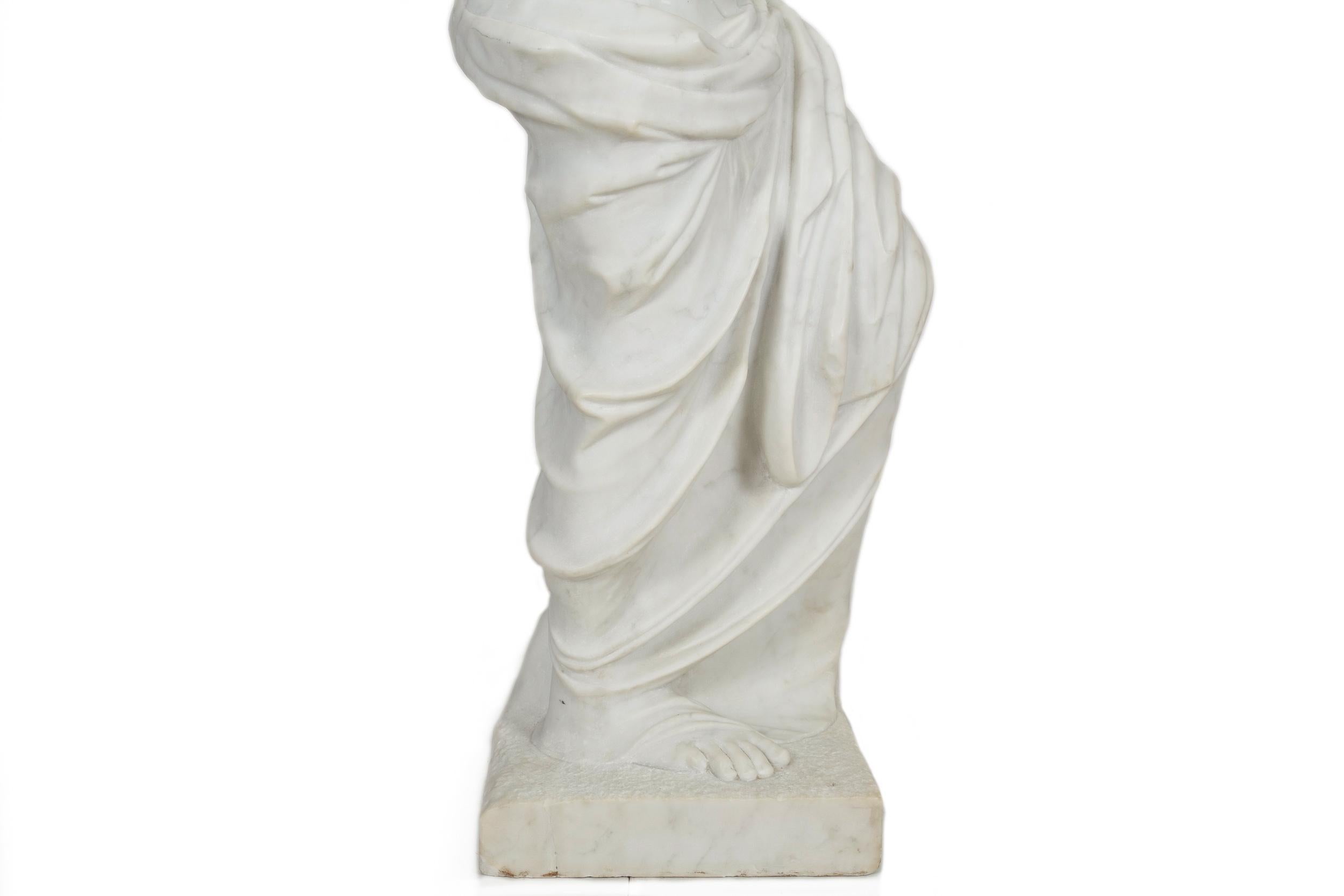 19th Century Classical Antique Marble Sculpture of Statue 