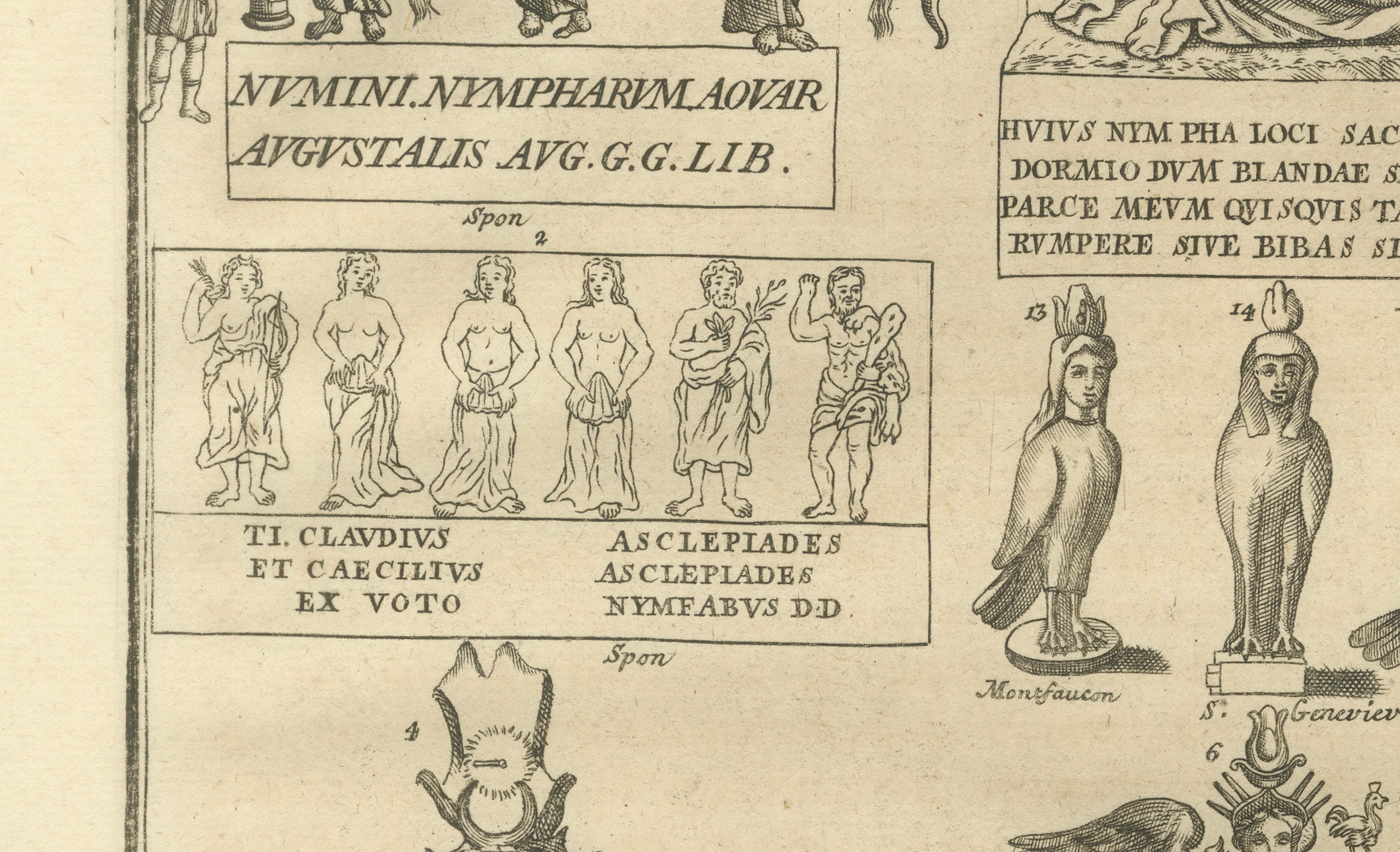 Classical Antiquities and Sacred Figures, Montfaucon Engraving, London 1721