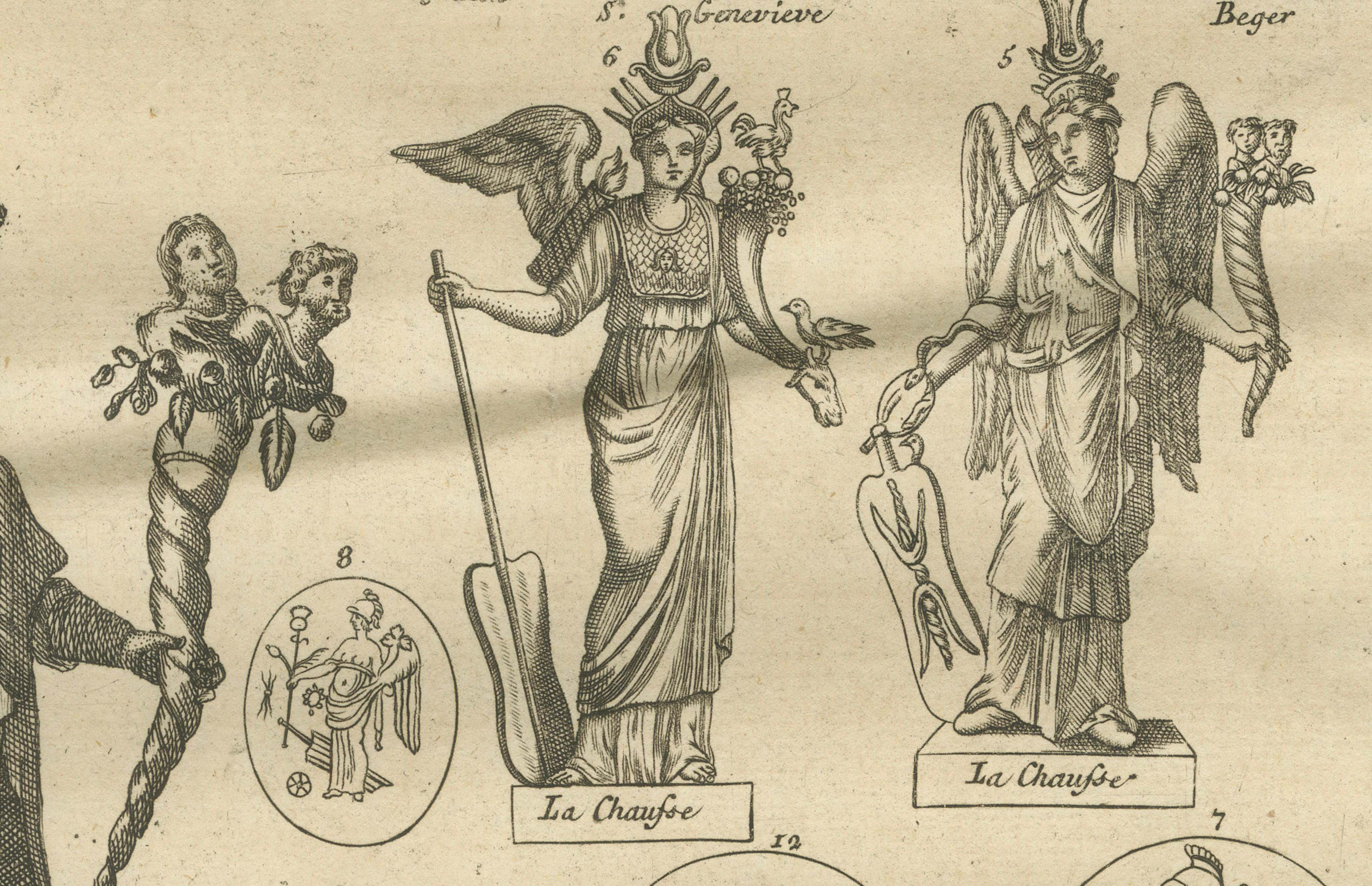Classical Antiquities and Sacred Figures, Montfaucon Engraving, London 1721
