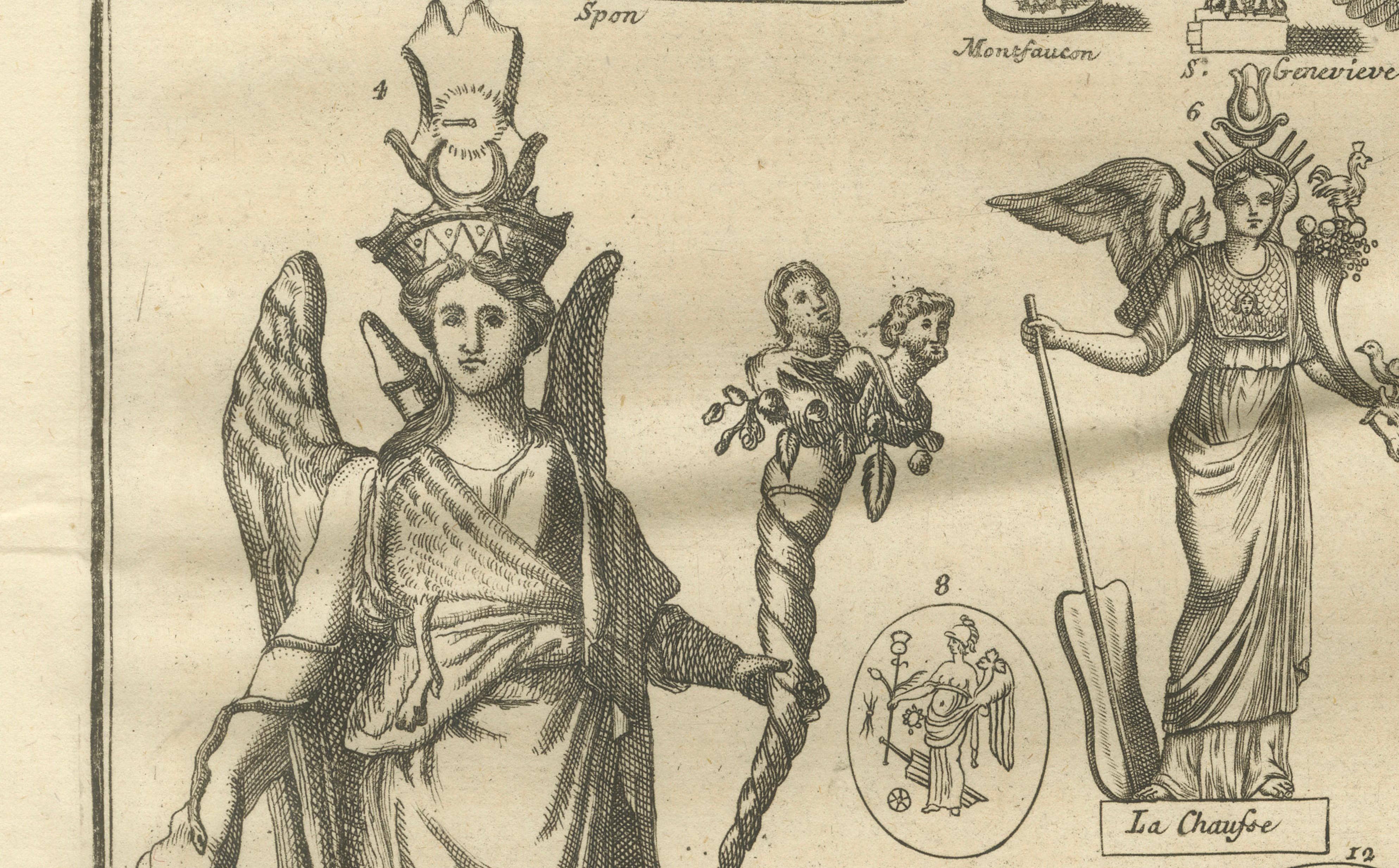 Classical Antiquities and Sacred Figures, Montfaucon Engraving, London 1721