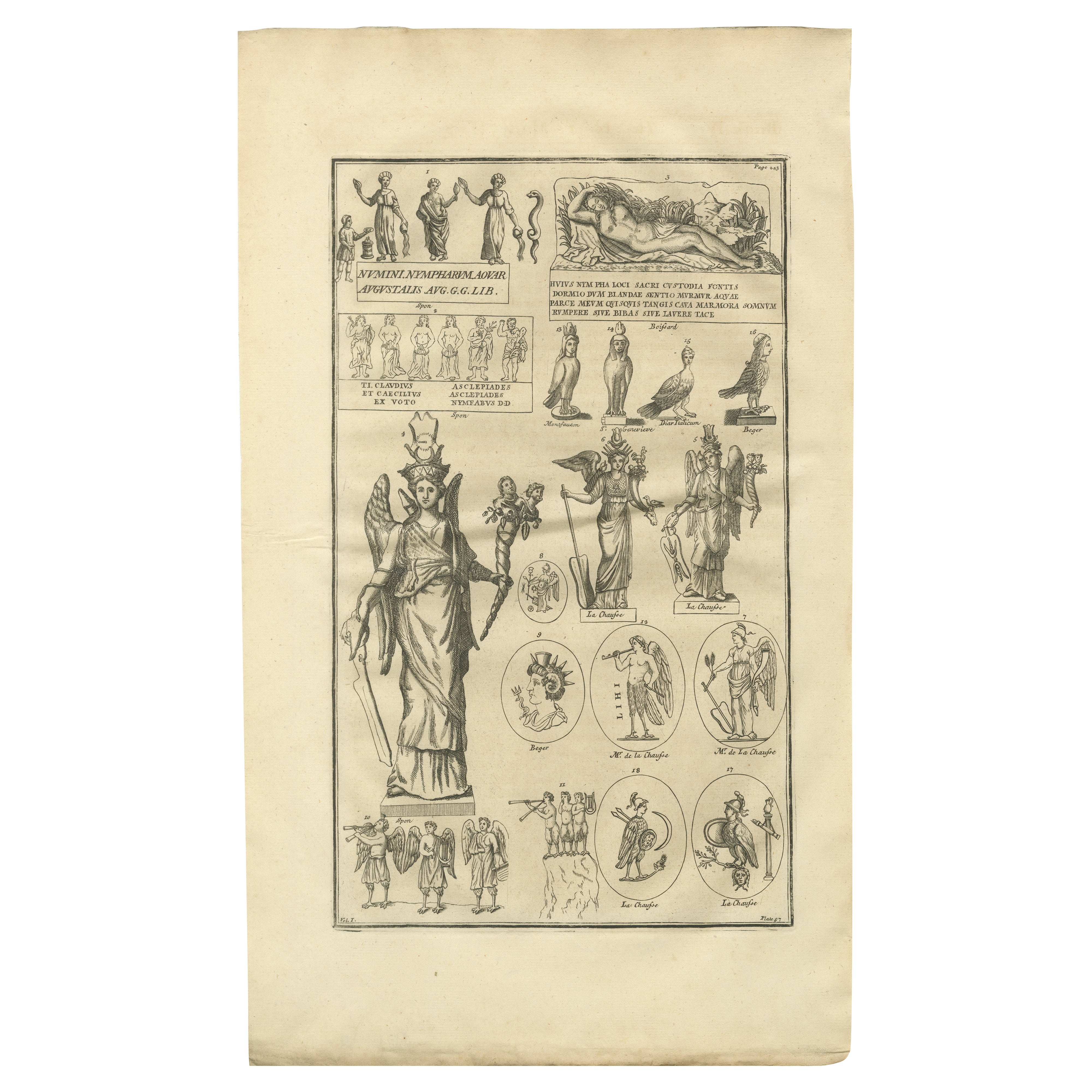 Classical Antiquities and Sacred Figures, Montfaucon Engraving, London 1721