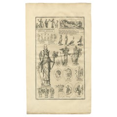 Classical Antiquities and Sacred Figures, Montfaucon Engraving, London 1721