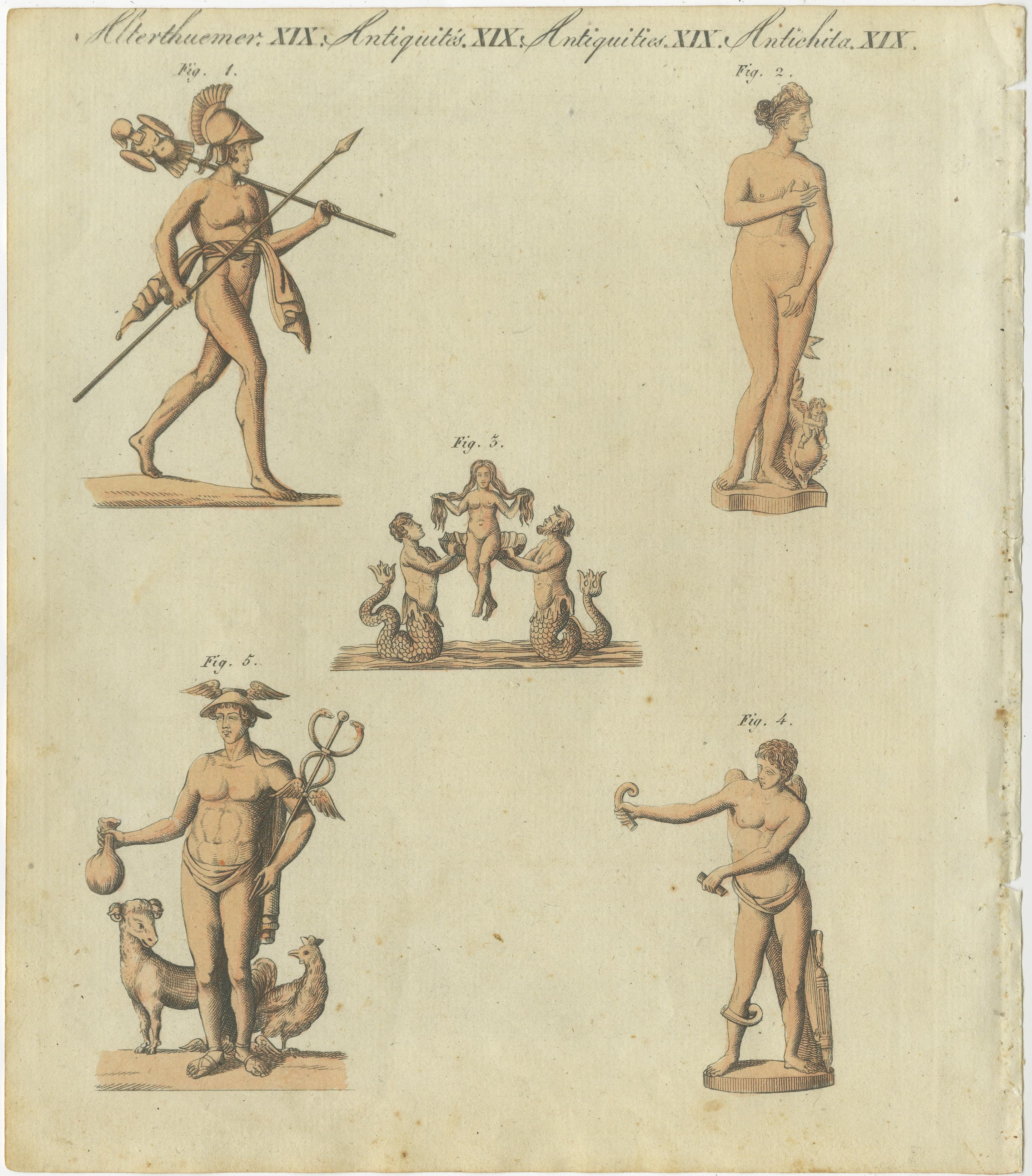 Classical Antiquities Collection: Stiche von mythologischen Gottheiten und Figuren im Zustand „Gut“ im Angebot in Langweer, NL