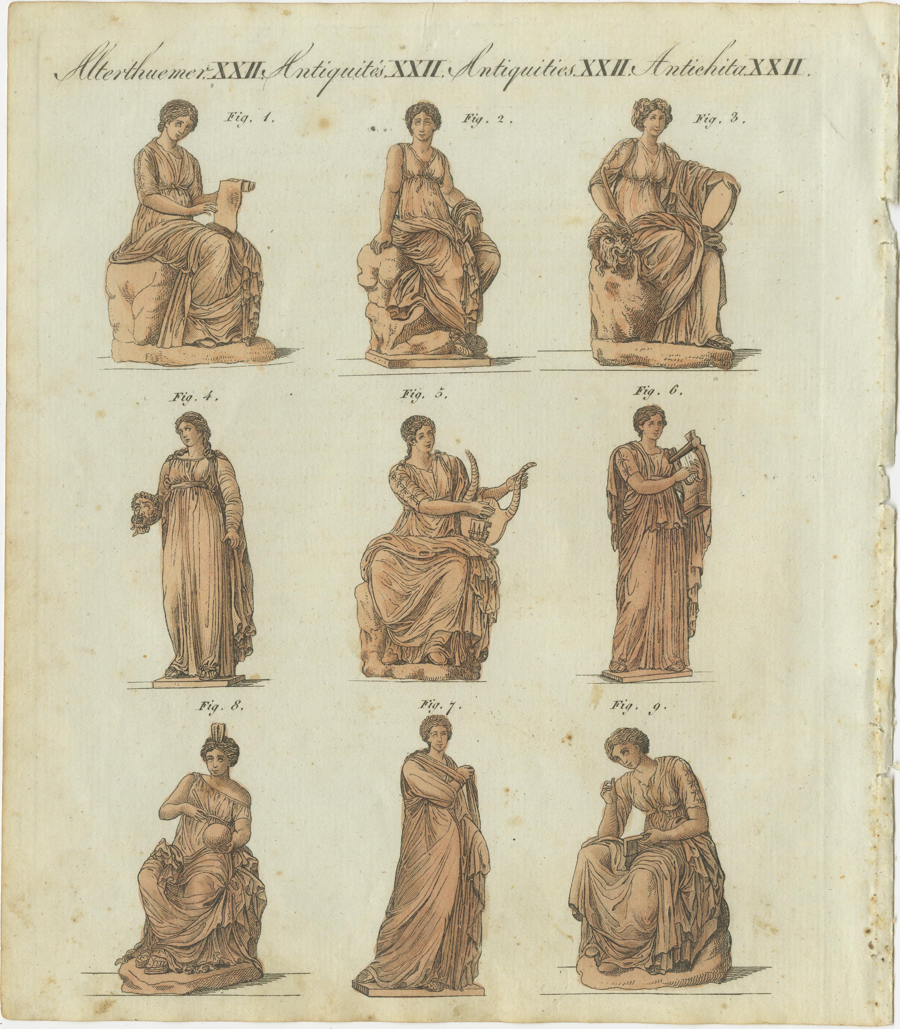 Classical Antiquities Collection: Stiche von mythologischen Gottheiten und Figuren im Angebot 1