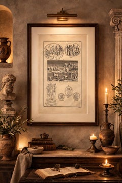 Classical Antiquities Engraving, Sepulchrum des Nasonii, Montfaucon 1721