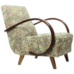 Vintage Classical Armchair by Jindrich Halabala in Original Floral Fabric, Czechia 1950s