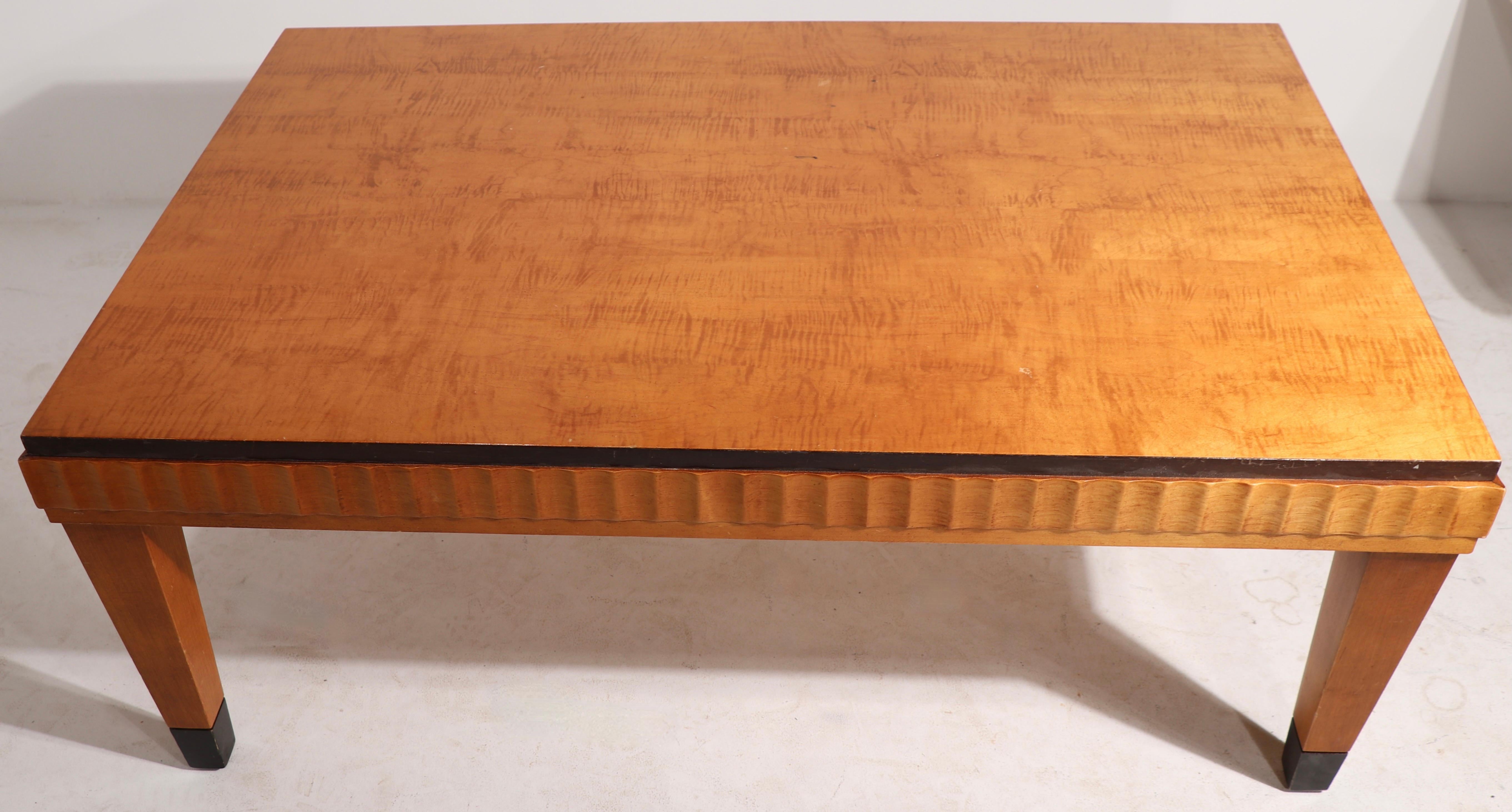 Maple Classical Art Deco Style Coffee Table by Lane
