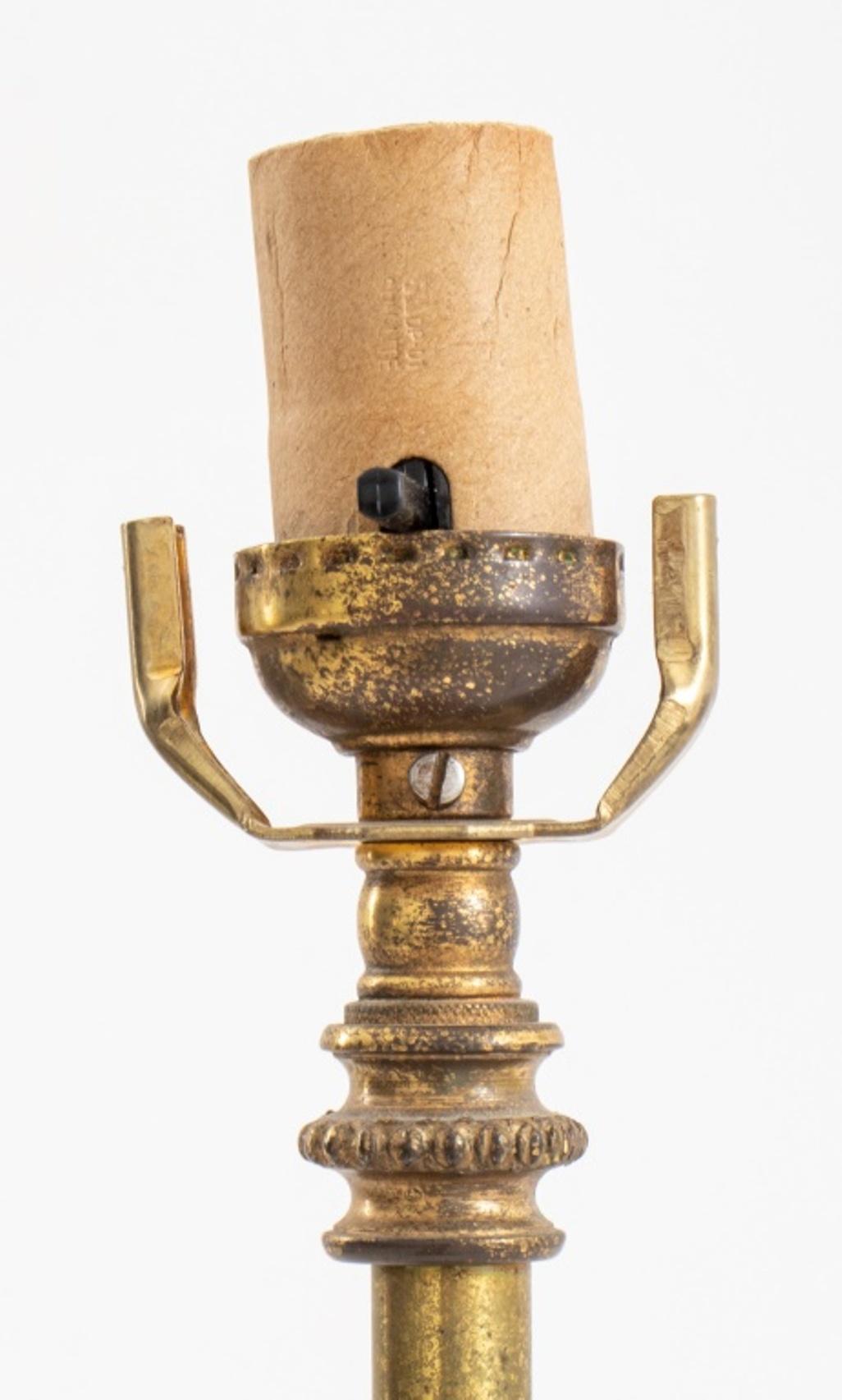 20th Century Classical Ball & Arrow Brass Table Lamp