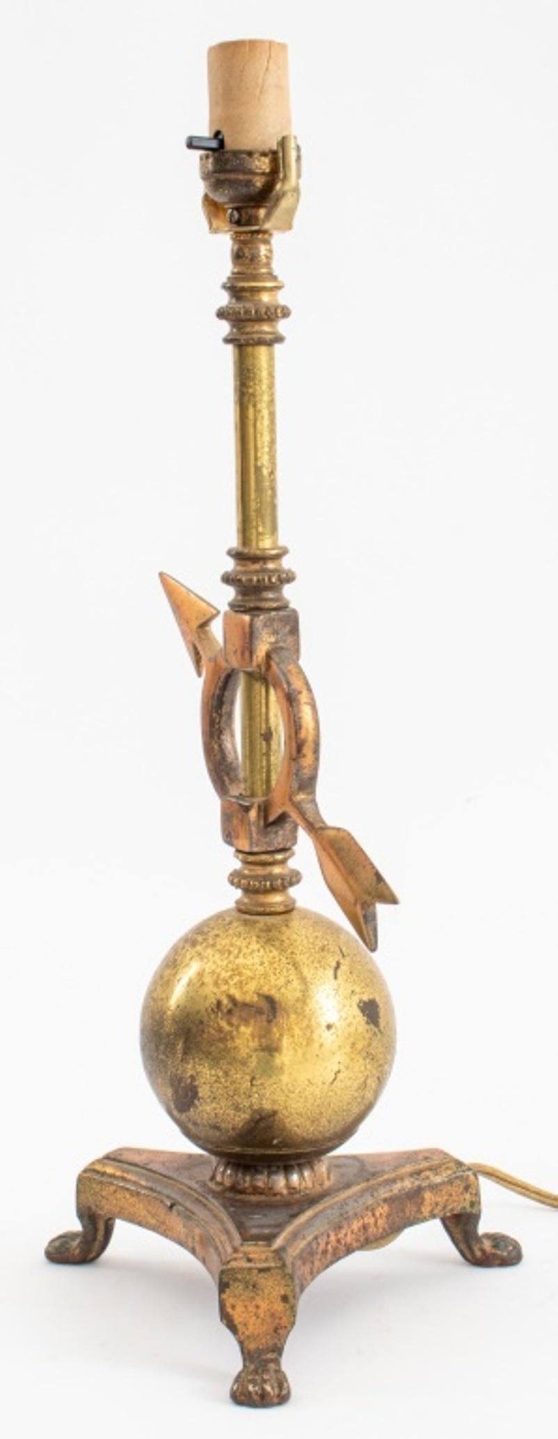 Classical Ball & Arrow Brass Table Lamp 1
