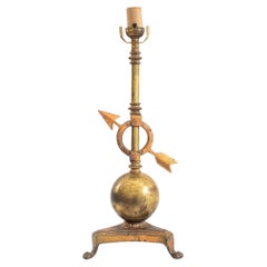 Classical Ball & Arrow Brass Table Lamp