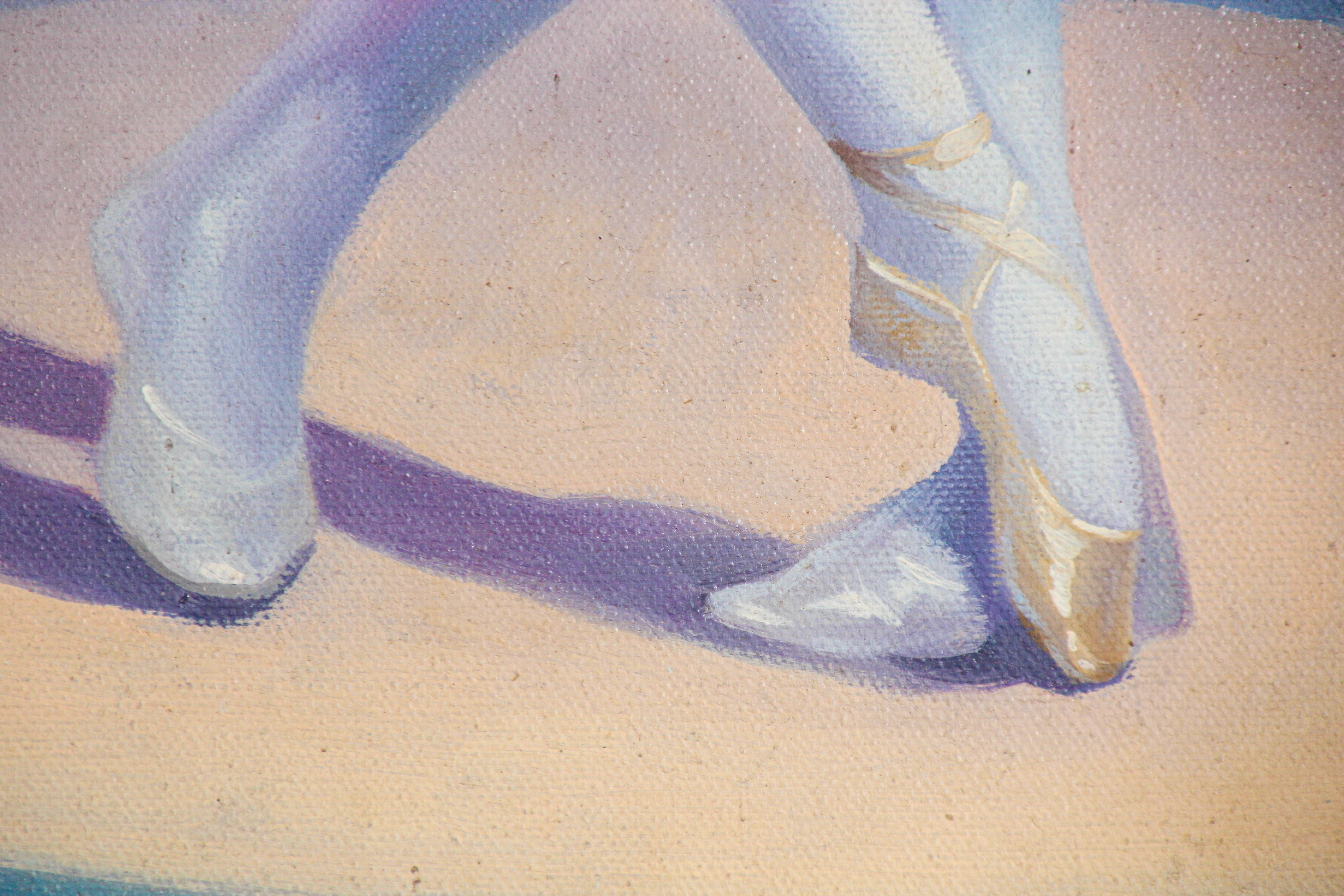 Bailarinas de ballet clásico Pintura al óleo grande sobre lienzo 7