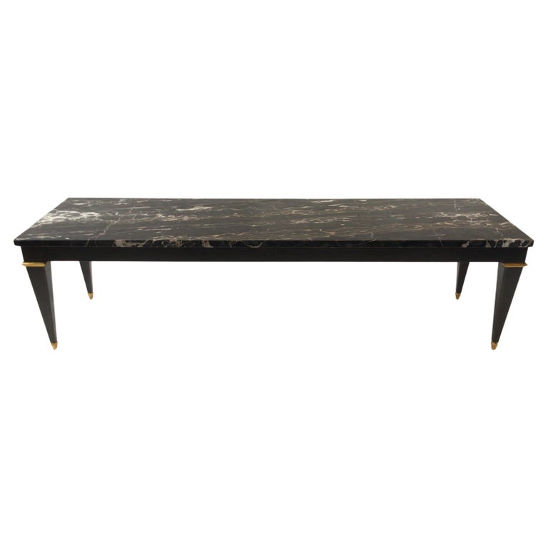 Classical Black Marble Coffee Table For Sale at 1stDibs