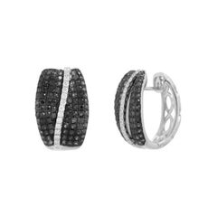 Classical Black White Diamond Gold Band Ring for Her