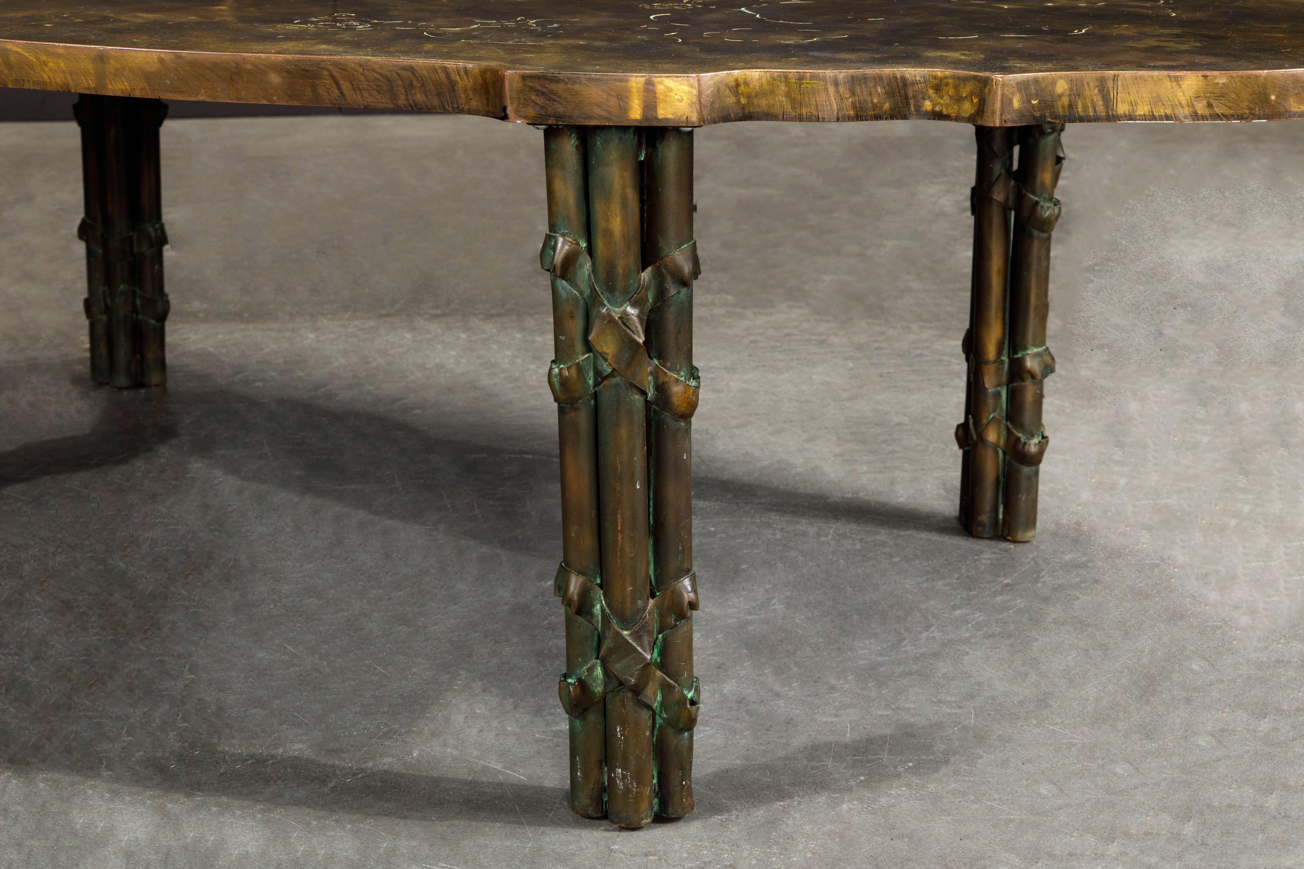 'Classical Boucher' Bronze Coffee Table by Philip & Kelvin LaVerne, 1960s Signed 2
