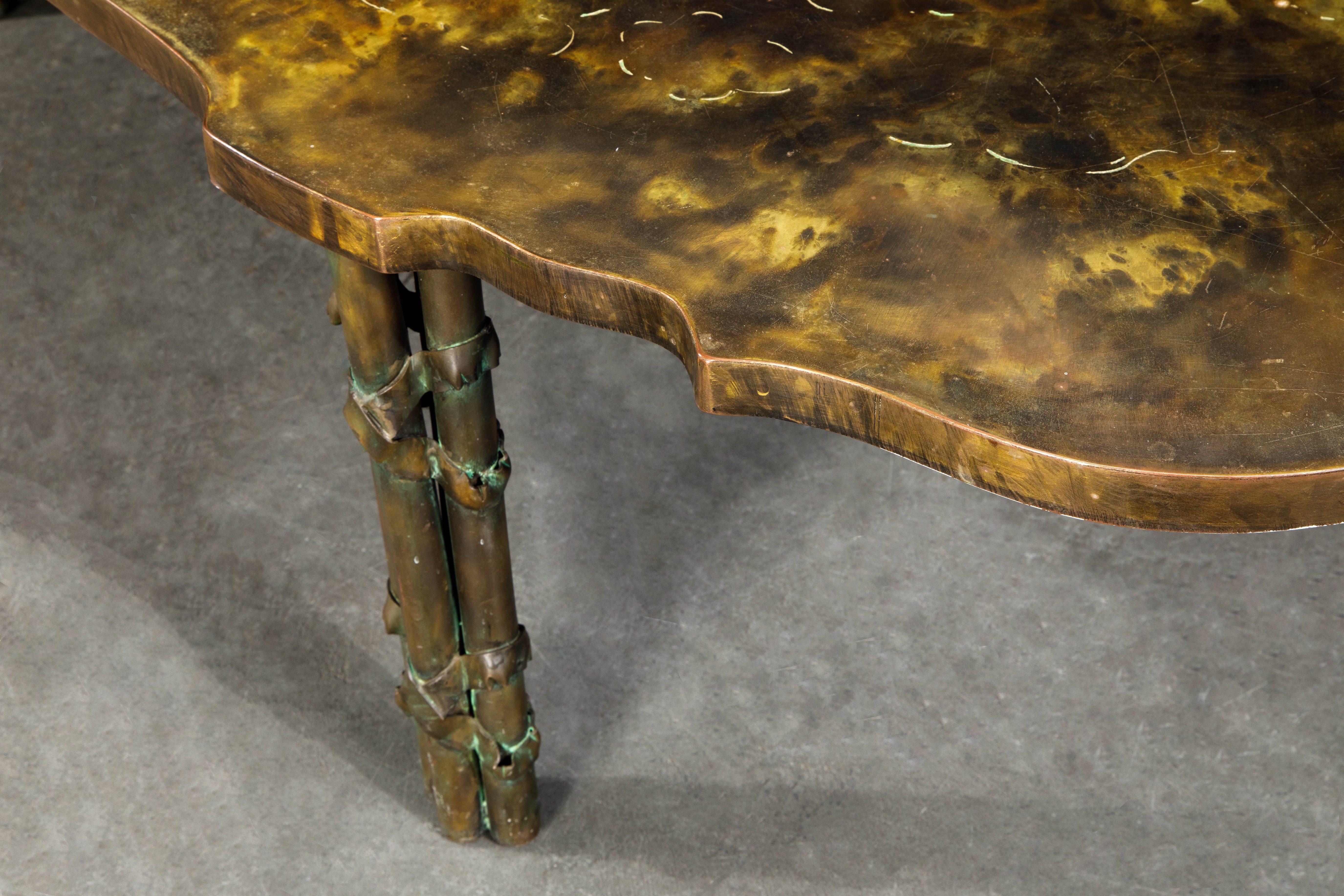 'Classical Boucher' Bronze Coffee Table by Philip & Kelvin LaVerne, 1960s Signed 3