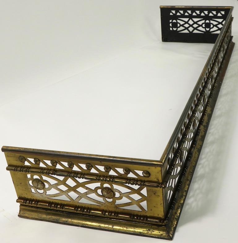 Classical Brass Fireplace Fender 4