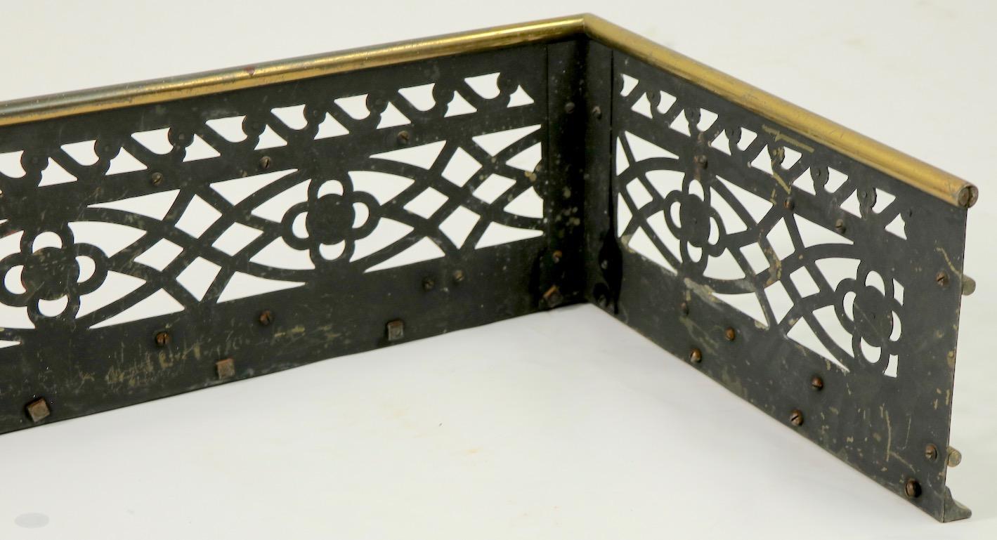 Classical Brass Fireplace Fender 6