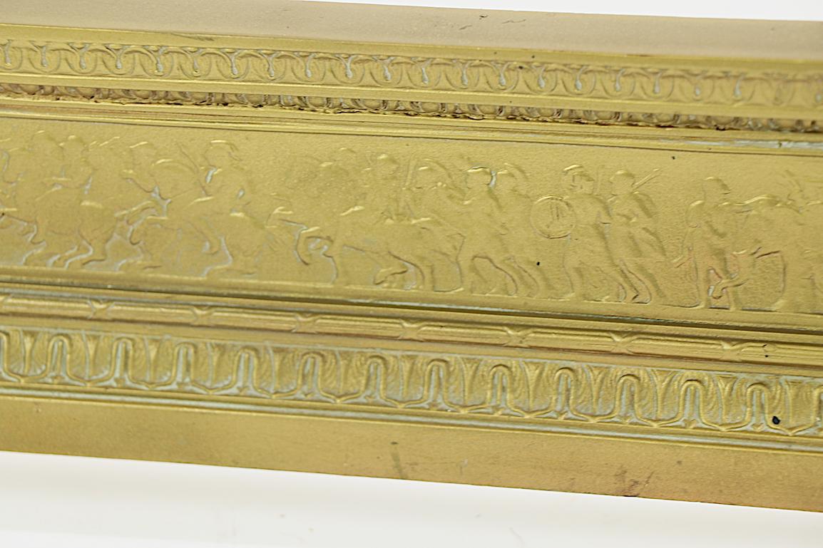 British Classical Brass Fireplace Fender For Sale