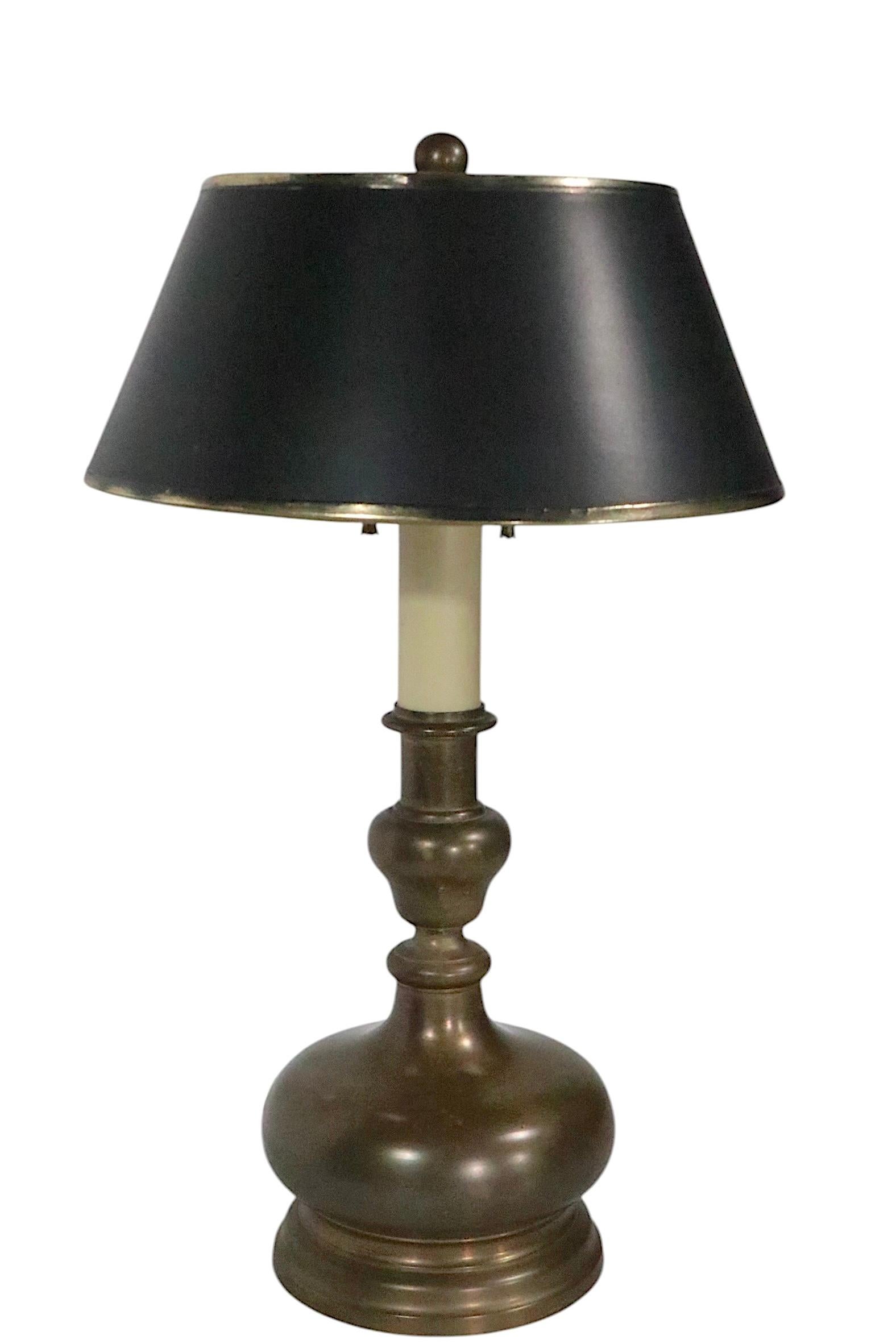 Classical Brass Table Lamp by Chapman c. 1970's For Sale 4