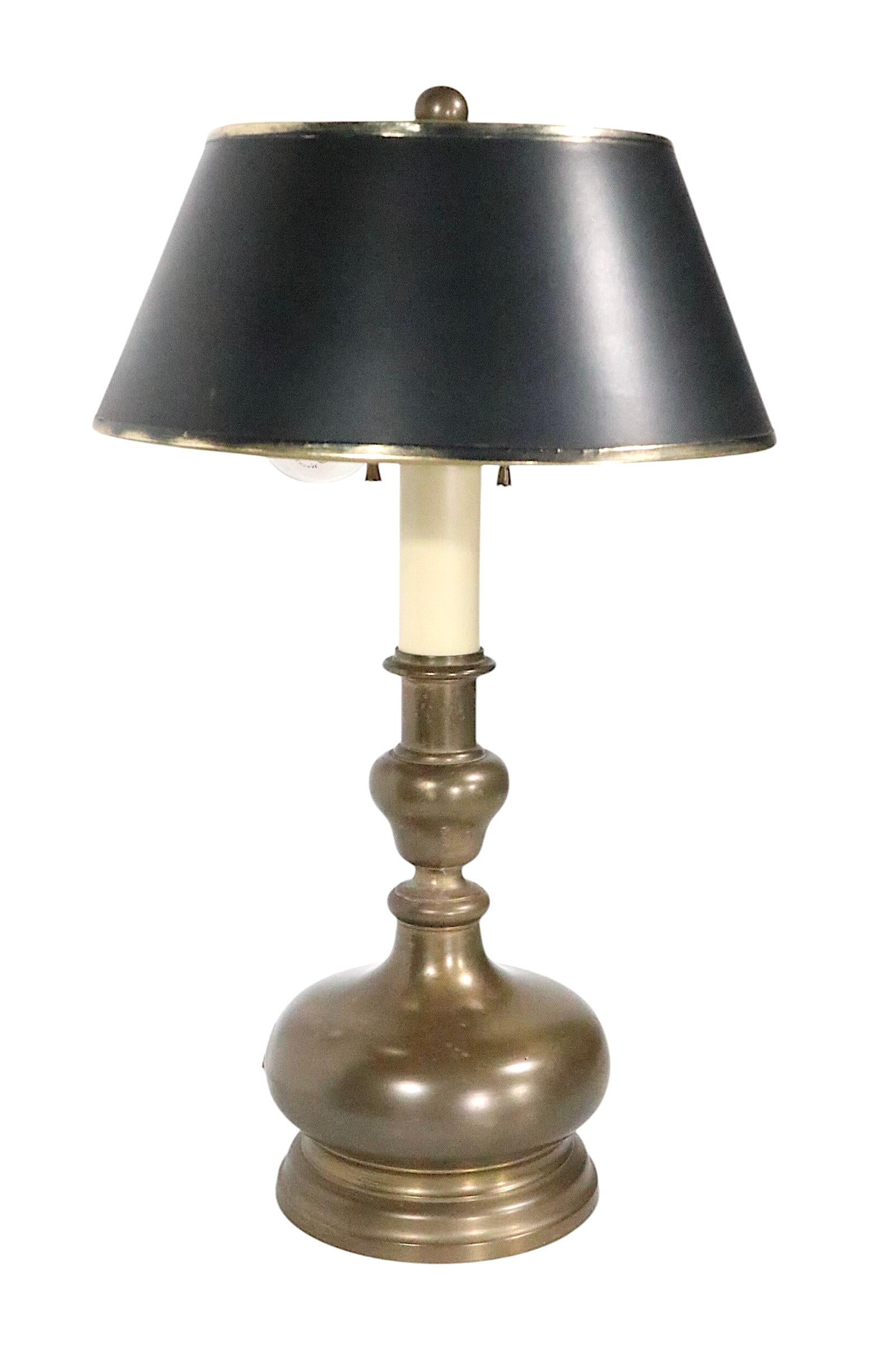 Classical Brass Table Lamp by Chapman c. 1970's For Sale 6