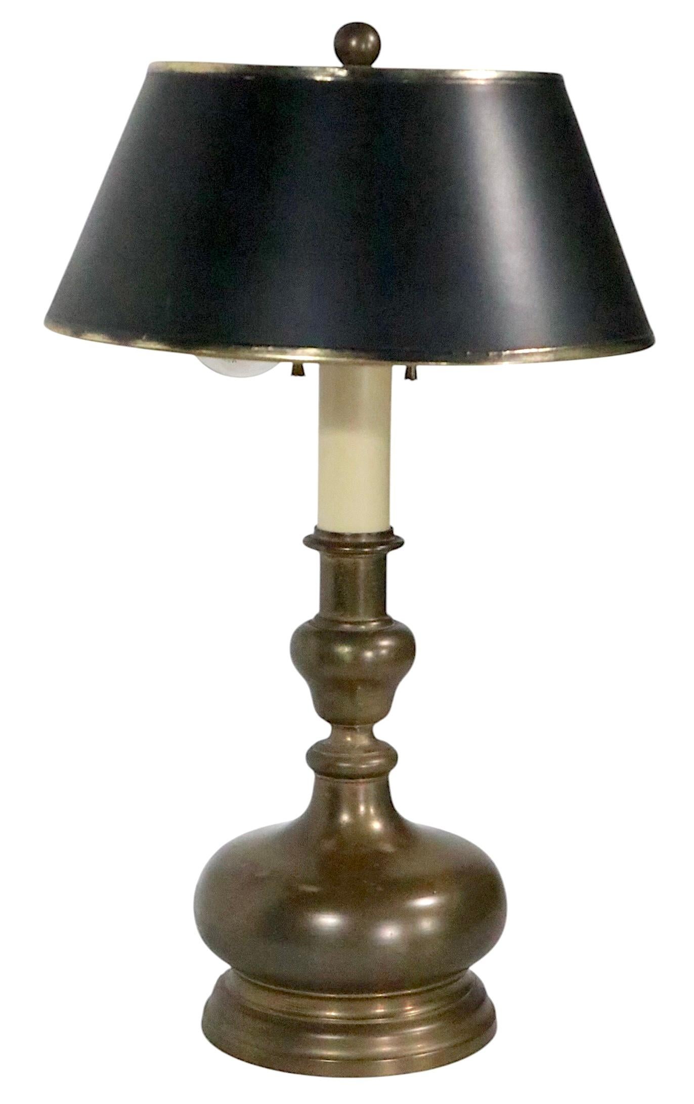 Classical Brass Table Lamp by Chapman c. 1970's For Sale 8