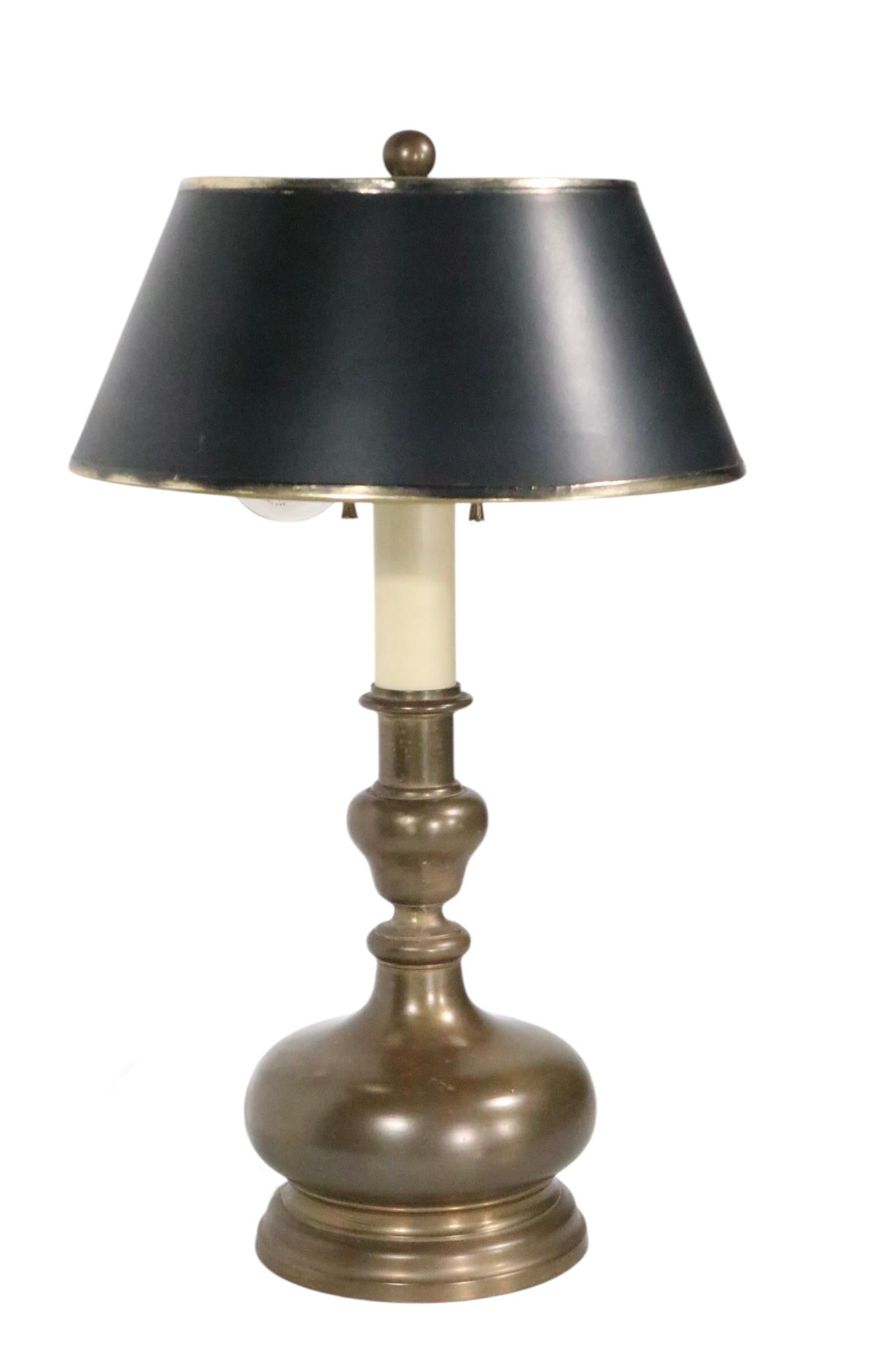 Classical Brass Table Lamp by Chapman c. 1970's For Sale 9