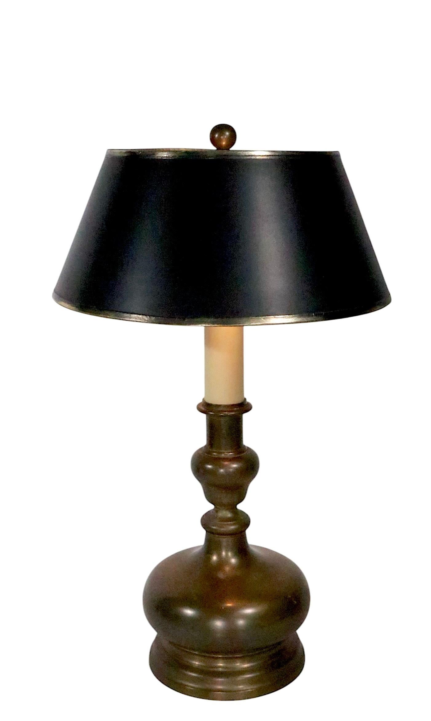20th Century Classical Brass Table Lamp by Chapman c. 1970's For Sale