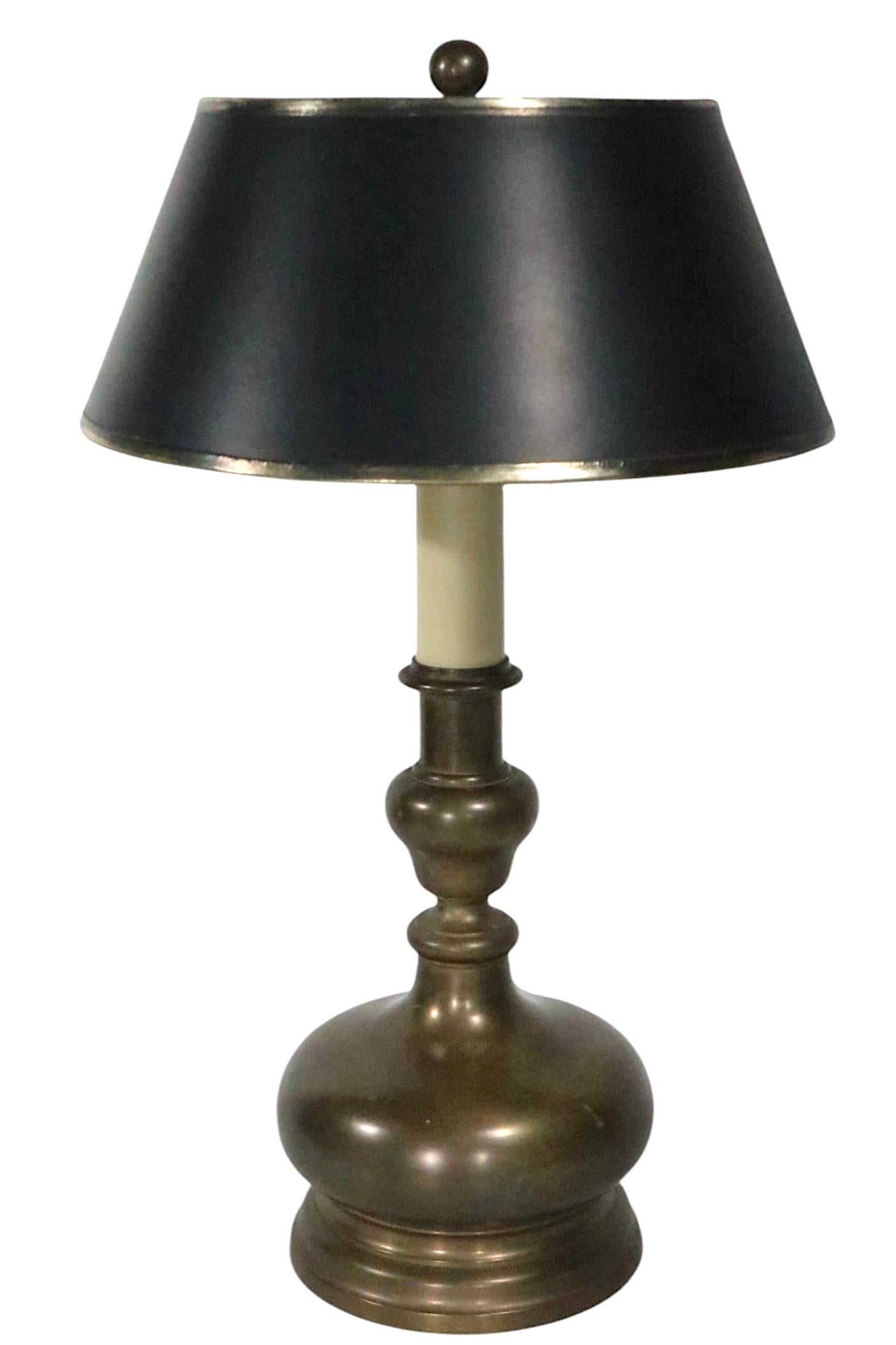 Classical Brass Table Lamp by Chapman c. 1970's For Sale 1